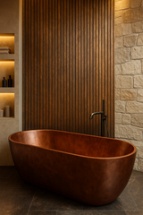 DUBAI COPPER Slim Stone Louver Veneer Panel