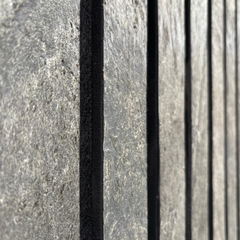 NEW YORK SILVER SHINE Slim Stone Louver Veneer Panel