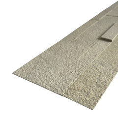 WHITE MARBLE Split Face Marble Peel &amp; Stick Wall Tile - 15 x 60cm