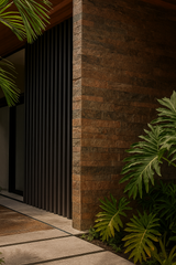 DUBAI COPPER Split Face Quartzite Peel &amp; Stick Wall Tiles - 15 x 60 cm