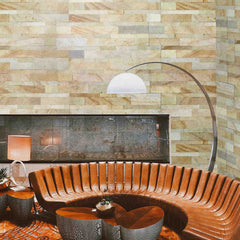 MOON PEARL Split Face Sandstone Peel &amp; Stick Natural Stone Wall Panel - 15 x 60 cm