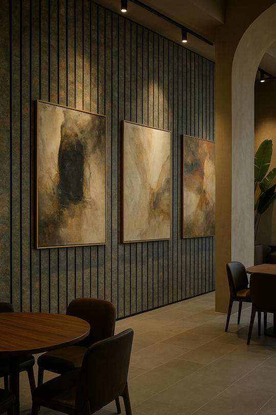 LIME PEACOCK Slim Stone Louver Veneer Panel