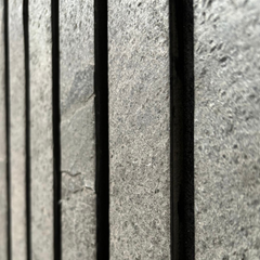 SINGAPORE SILVER GREY Slim Stone Louver Veneer Panel
