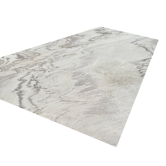 SATVARIO HVIT Storformat natursteinfinerark - 122 x 300 x 0,2 cm