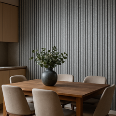 NEW YORK SILVER SHINE Slim Stone Louver Veneer Panel