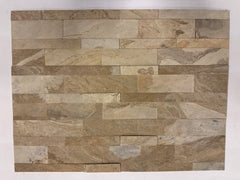 AUTUMN TAN Split Face Slate Natural Stone Peel & Stick Wall Tile - 15 x 60cm