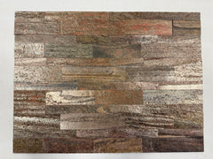 DUBAI COPPER Split Face Quartz Natural Stone Peel & Stick Wall Tiles - 15 x 60 cm