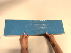 LIME PEACOCK elegant and slightly glossy Peel & Stick 15 x 60 cm 