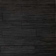 LINEAR SLIMWOOD NATURAL Split Face Matt Black Wood Panel - 15 x 60 cm
