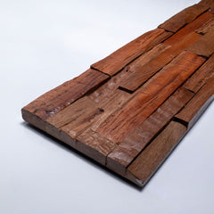 LINEAR USED FACE TROPICAL Split Face Wood Panel - 15 x 60cm