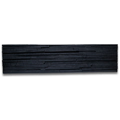 LINEAR SLIMWOOD NATURAL Split Face Matt Black Wood Panel - 15 x 60 cm