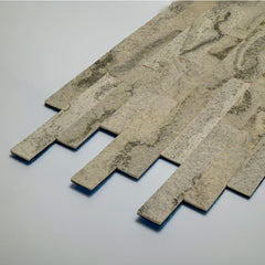 SATVARIO WHITE Split Face Big Lock Peel &amp; Stick Veneer Panel - 15 x 31.2 cm