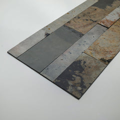 SEOUL MACEDONIAN Peel &amp; Stick Skifer Høstdesign Fleksibel veggflis - 15 x 60 cm