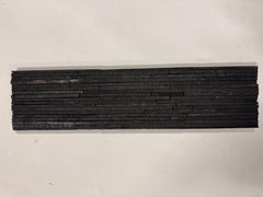 LINEAR SLIMWOOD USED FACE Split face charcoal wood panel - 15 x 60 cm
