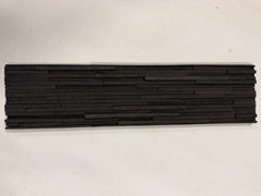 LINEAR SLIMWOOD NATURAL Split Face Matt Black Wood Panel - 15 x 60 cm