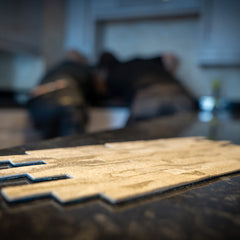 SATVARIO WHITE Split Face Big Lock Peel &amp; Stick Veneer Panel - 15 x 31.2 cm