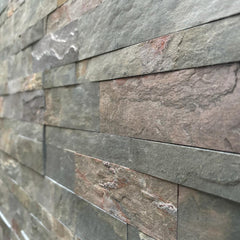 VIENNA HESSONITE Split Face Slate Plain Face Peel &amp; Stick Veneer Panel - 15 x 60 cm