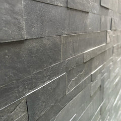 MOSCOW SESAME BLACK Peel &amp; Stick Slate Desert Black flexible wall tile - 15 x 60 cm