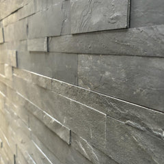 MOSCOW SESAME BLACK Peel &amp; Stick Slate Desert Black flexible wall tile - 15 x 60 cm