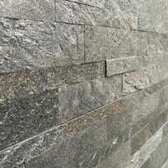 LONDON SAPPHIRE Split Face Quartzite Peel &amp; Stick Wall Tiles - 15 x 60 cm