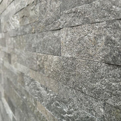 LONDON SAPPHIRE Split Face Quartzite Peel &amp; Stick Wall Tiles - 15 x 60 cm