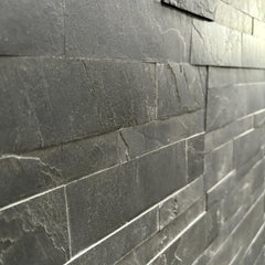 HONG KONG METAL NERO Peel &amp; Stick Slate flexible wall panel - 15 x 60 cm