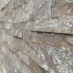 FOREST BROWN Split Face Marble Peel &amp; Stick Wall Tile - 15 x 60cm 