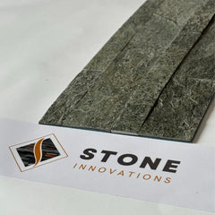 NEW YORK SILVER SHINE Split Face Quartzite Peel &amp; Stick Wall Tile - 15 x 60 cm