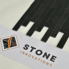 HONG KONG METAL NERO Split Face Big Lock Peel &amp; Stick Wall Tiles - 15 x 31.2 cm 
