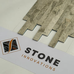 SATVARIO WHITE Split Face Big Lock Peel &amp; Stick Veneer Panel - 15 x 31.2 cm