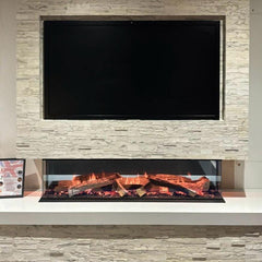 SATVARIO WHITE Split Face Marble Peel &amp; Stick Wall Tiles - 15 x 60 cm