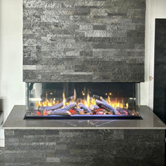 LONDON SAPPHIRE Split Face Quartzite Peel &amp; Stick Wall Tiles - 15 x 60 cm