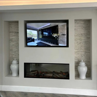 SATVARIO HVIT Split Face Marmor Peel & Stick Veggfliser - 15 x 60 cm