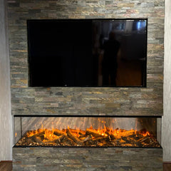 ROMA Split Face Quartzite Natural Stone Peel &amp; Stick Wall Panel - 15 x 60 cm