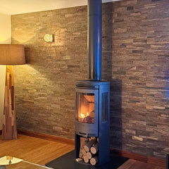 DUBAI COPPER Split Face Quartzite Peel &amp; Stick Wall Tiles - 15 x 60 cm