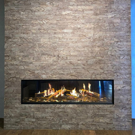 FOREST CHOCOLATE Split Face Marble Peel &amp; Stick Wall Tile - 15 x 60cm