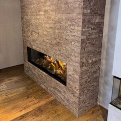 FOREST CHOCOLATE Split Face Marble Peel &amp; Stick Wall Tile - 15 x 60cm