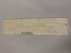 HVIT Kvartsitt Split Face Naturstein Peel & Stick Veggfliser - 15 x 60 cm