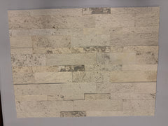 HVIT Kvartsitt Split Face Naturstein Peel & Stick Veggfliser - 15 x 60 cm
