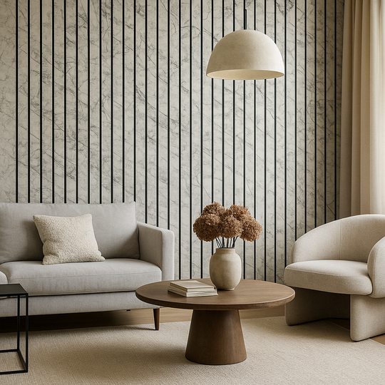 SATVARIO WHTE CLASSIC Slim Stone Louver Veneer Panel