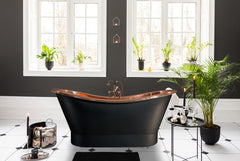 Copper bathtub Copper in black out 