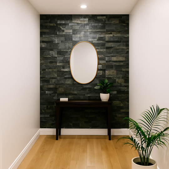 HELSINKI Peel &amp; Stick Slate Flexible Wall Tile - 15 x 60cm