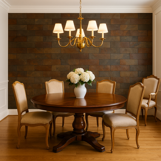 VIENNA HESSONITE Split Face Slate Plain Face Peel &amp; Stick Veneer Panel - 15 x 60 cm