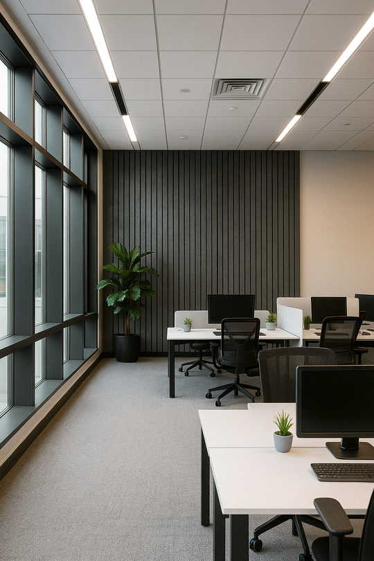 SINGAPORE SILVER GREY Slim Stone Louver Veneer Panel