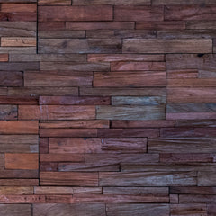 LINEAR USED FACE TROPICAL Split Face Wood Panel - 15 x 60cm